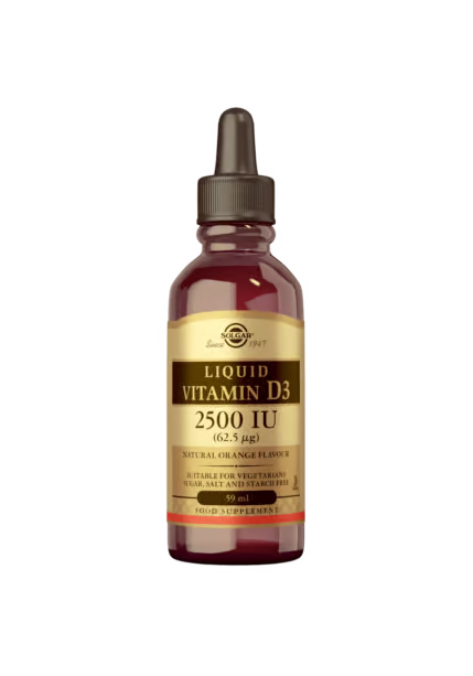 D3-vitamiini 2500 IU (62.5 µg) 59 ml, Solgar