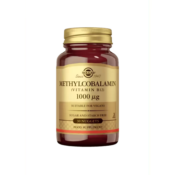 B12-vitamiini Metyylikobalamiini 1000µg 30 tabl, Solgar