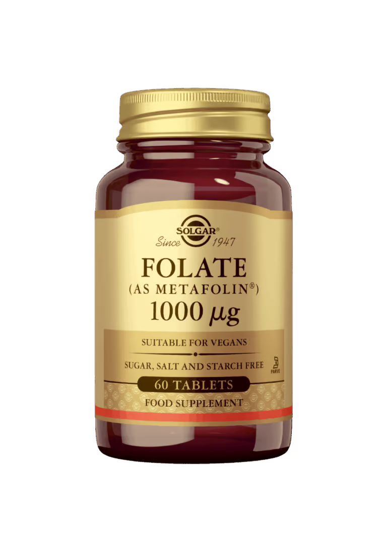 Folaatti (Metafolin®)1000 µg 60tabl, Solgar