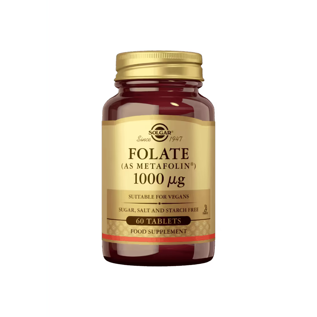 Folaatti (Metafolin®)1000 µg 60tabl, Solgar