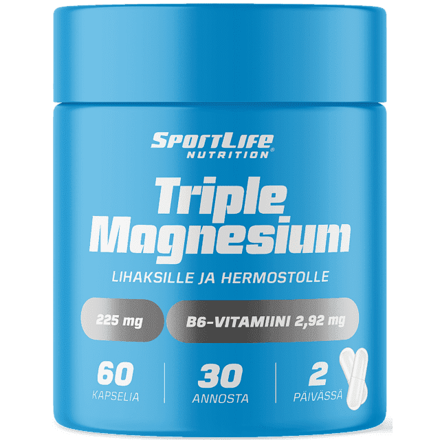 Triple Magnesium 225mg 60 kaps, SportLife