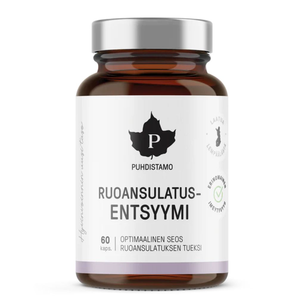 Ruoansulatusentsyymi 60 kaps, Puhdistamo