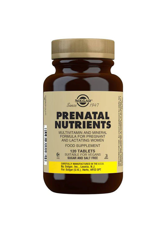 Prenatal Nutrients Raskausajan monivitamiini 120 tabl, Solgar
