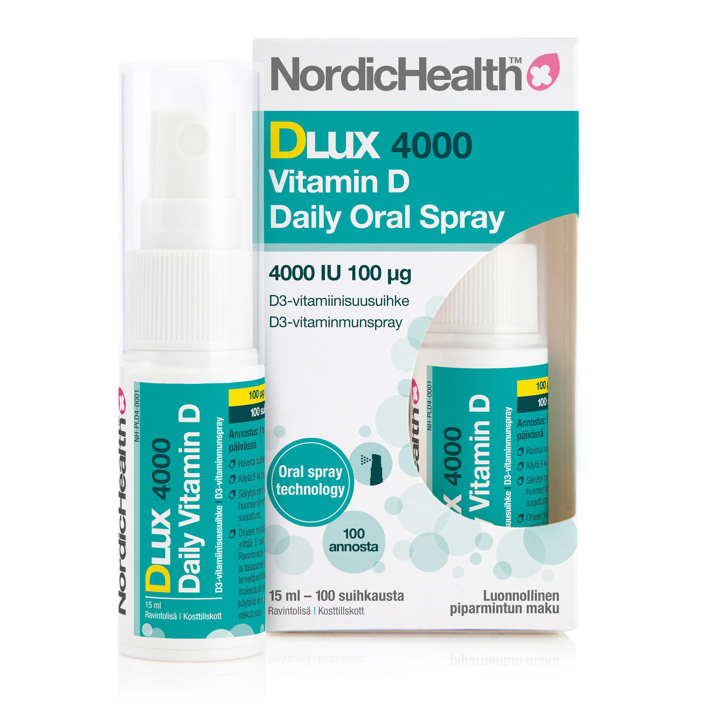 DLux 4000 D-vitamiinisuihke 100 μg 15 ml, Nordic Health