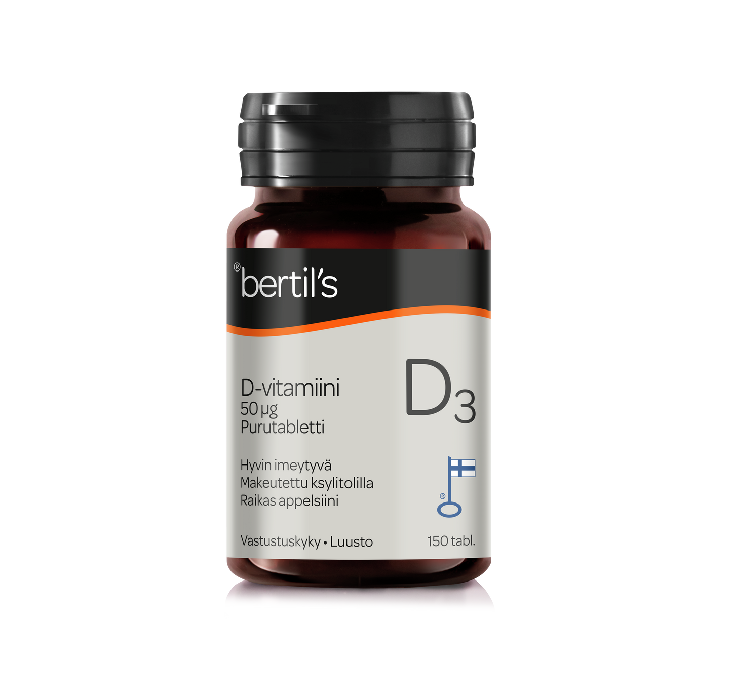 D-vitamiini 50 μg 150 purutabl, Bertil´s
