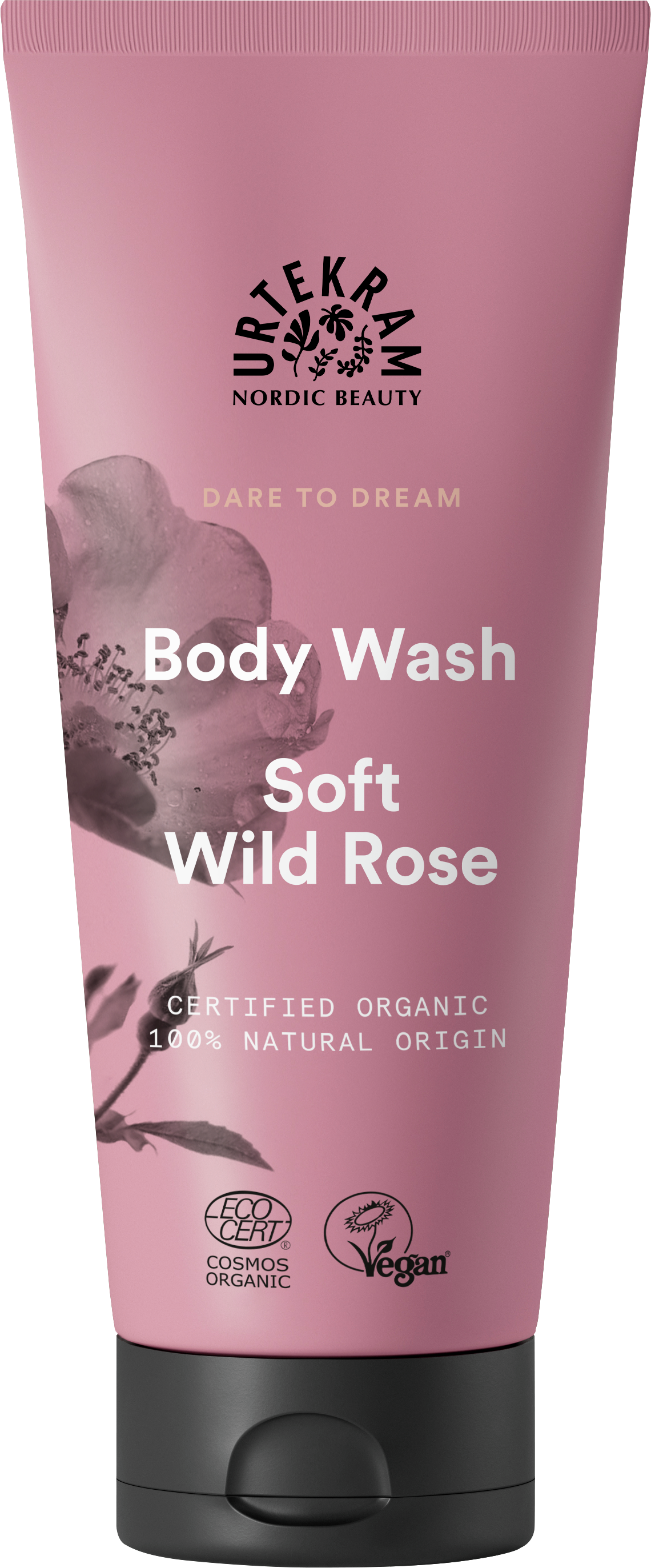 Suihkusaippua Soft Wild Rose 200ml, Urtekram