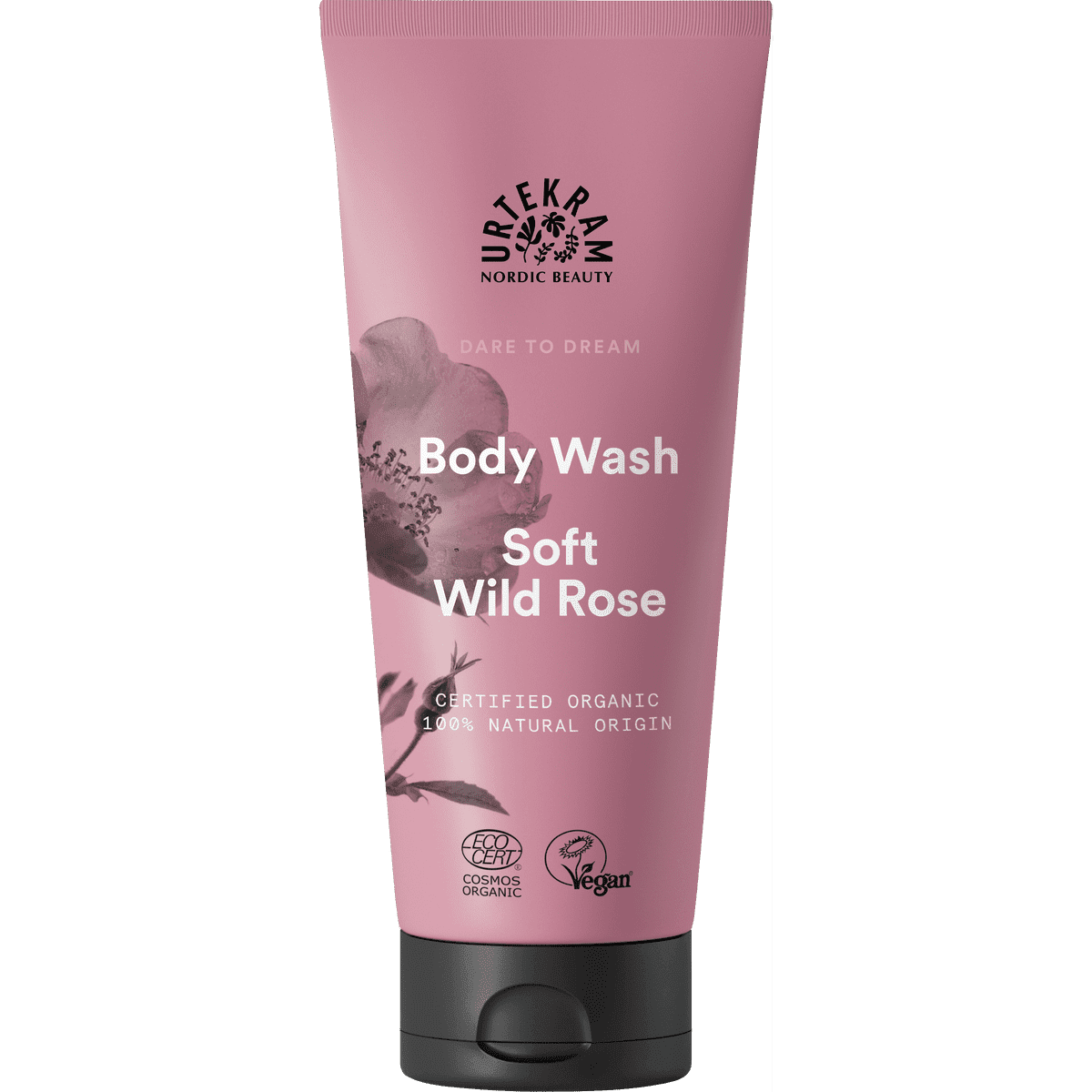 Soft Wild Rose Suihkusaippua luomu 200ml, Urtekram