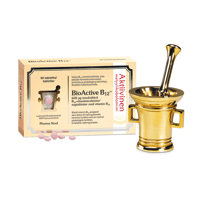 BioActive Vahva B12-vitamiini 600µg 90 tabl, Pharma Nord