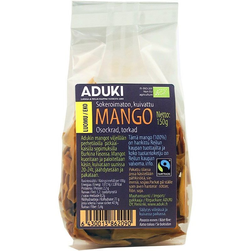 Mango kuivattu Reilu kauppa 150 g, Aduki