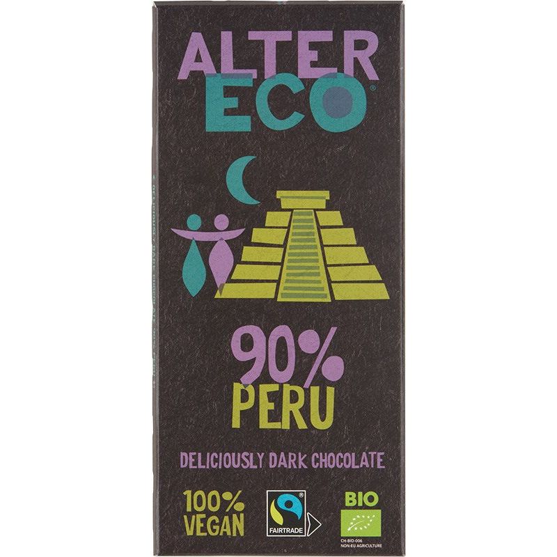 Suklaa tumma luomu 90% 100g, Alter Eco