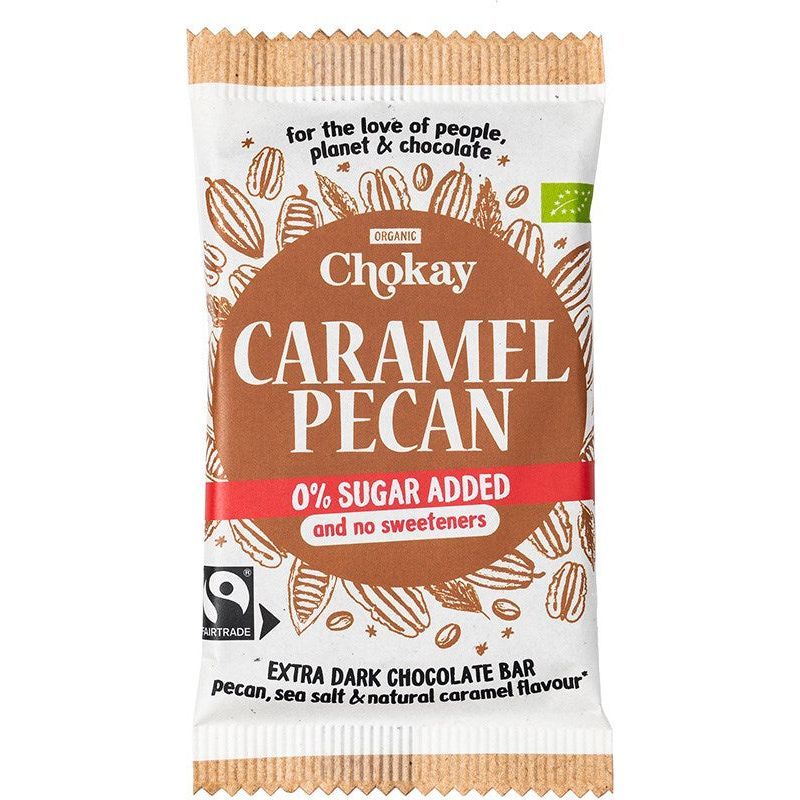 Tumma suklaa, karamelli & pekaani 70 g, Chokay