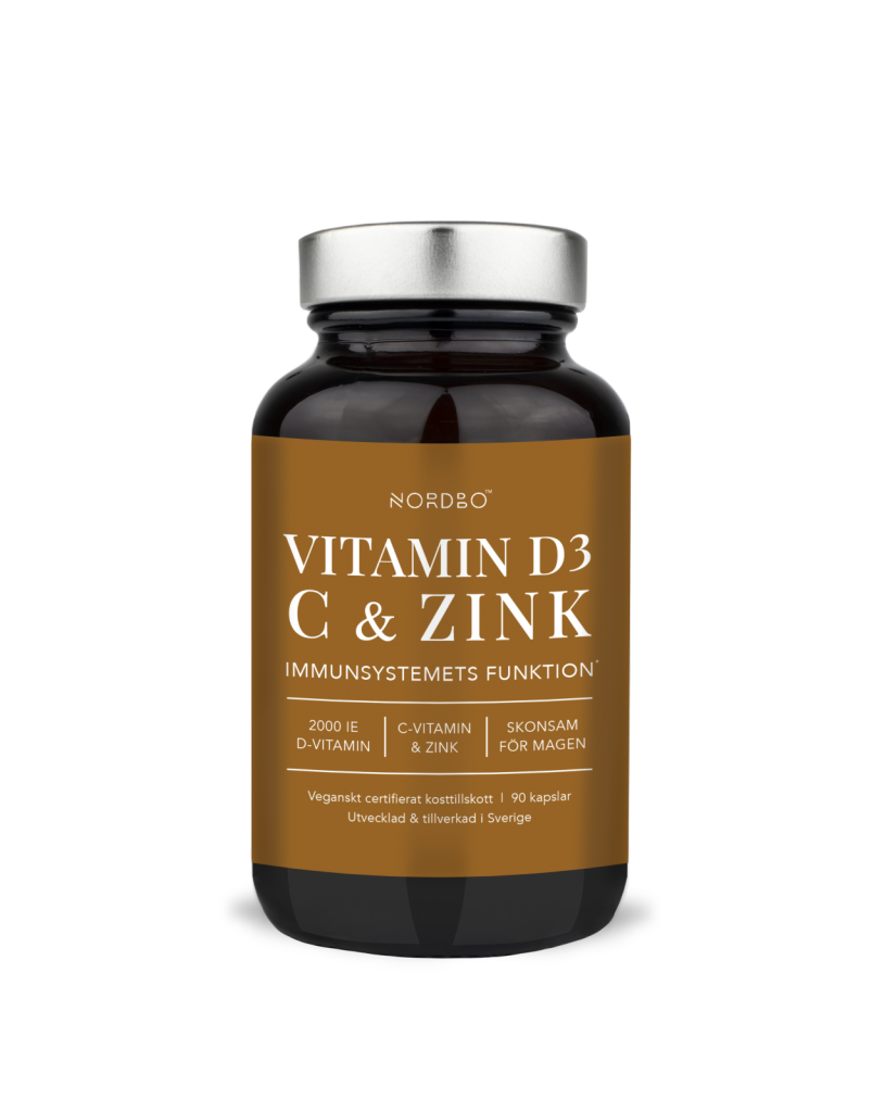 Vitamiini D3 50 µg +C & Sinkki 90 kaps, Nordbo