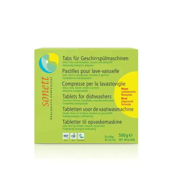 Sonett biohajoavat Konetiskitabletit 25 x 20g, 500g