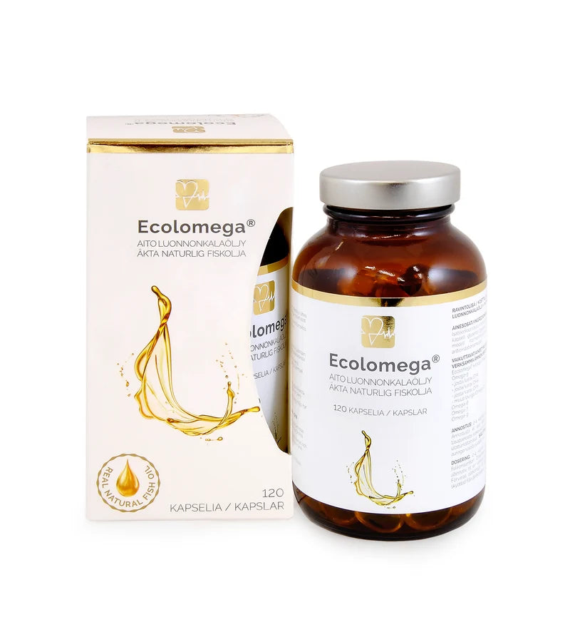 Ecolomega Kalaöljy 120 kaps, Natura Media