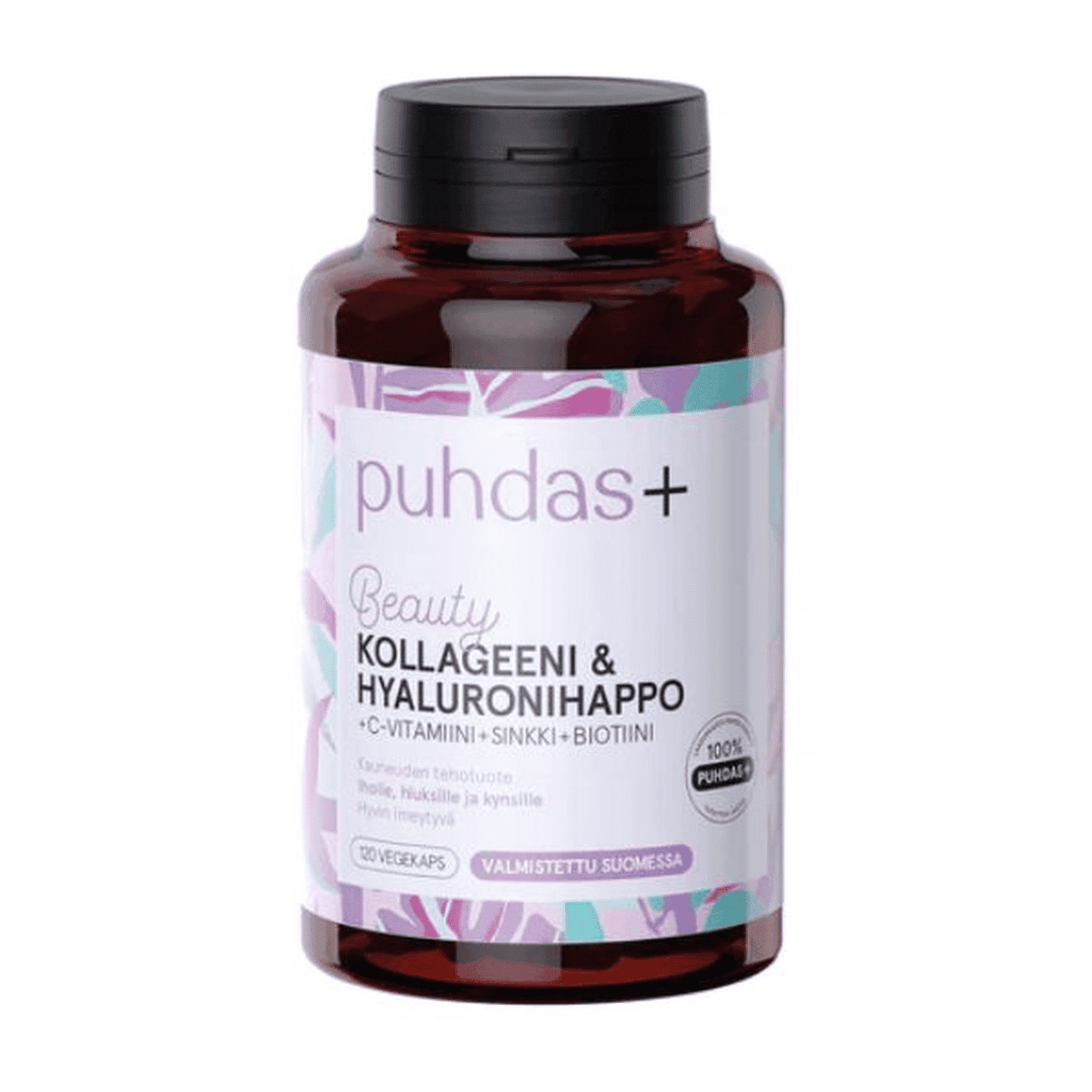 Beauty Collagen & Hyaluron + C + Biotiini Kollageeni 120 vegekaps, Puhdas+
