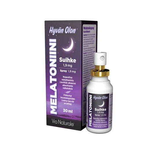 Hyvän Olon Melatoniinisuihke 1,9 mg 30ml, Via Naturale