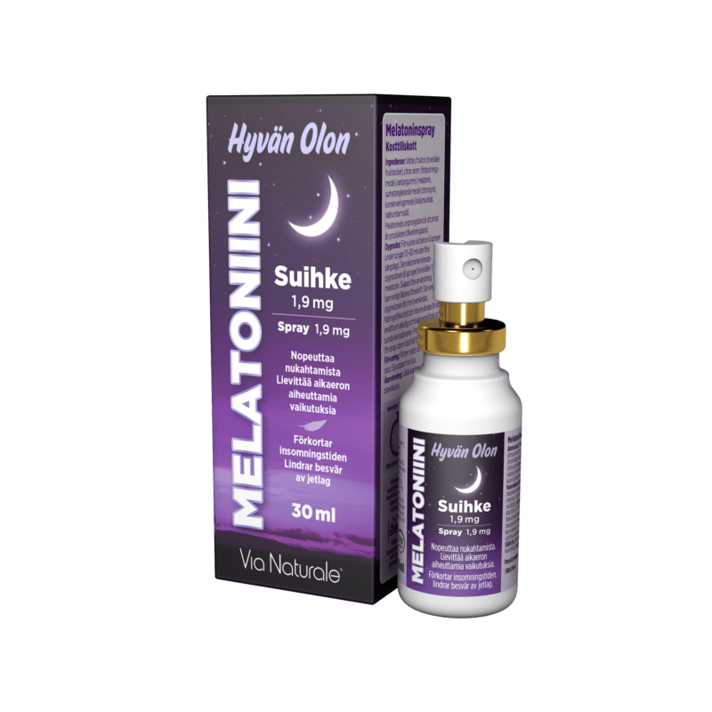 Hyvän Olon Melatoniinisuihke 1,9 mg 30ml, Via Naturale