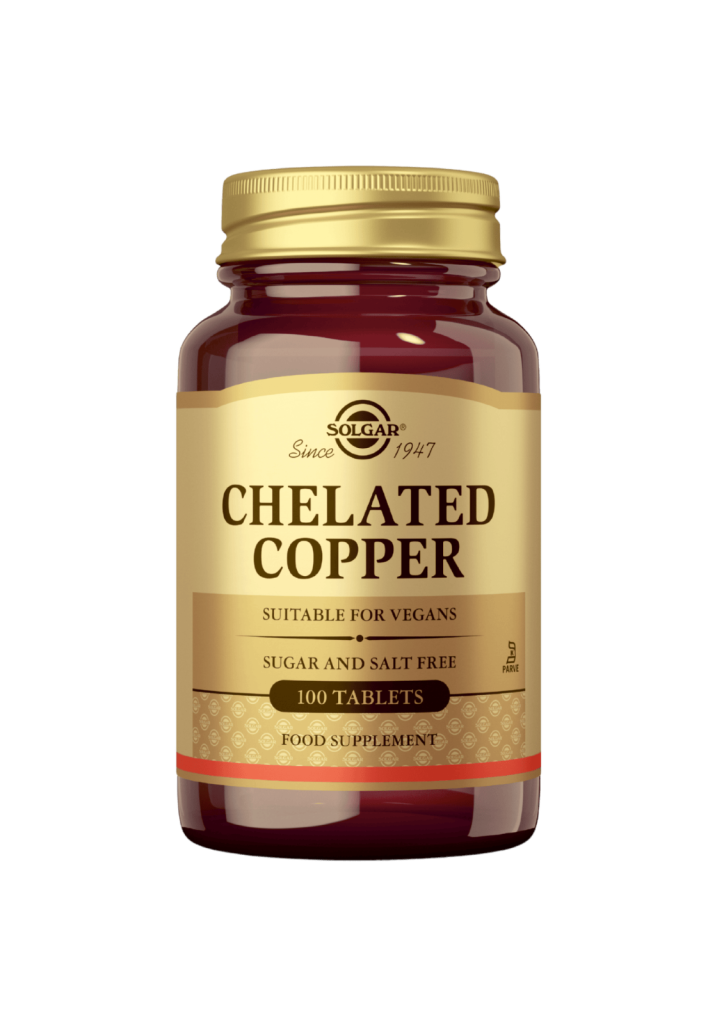 Kuparikelaatti Chelated Copper 2.5mg 100tabl, Solgar