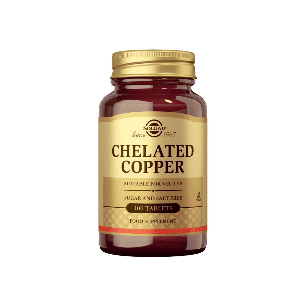 Kuparikelaatti Chelated Copper 2.5mg 100 tabl, Solgar