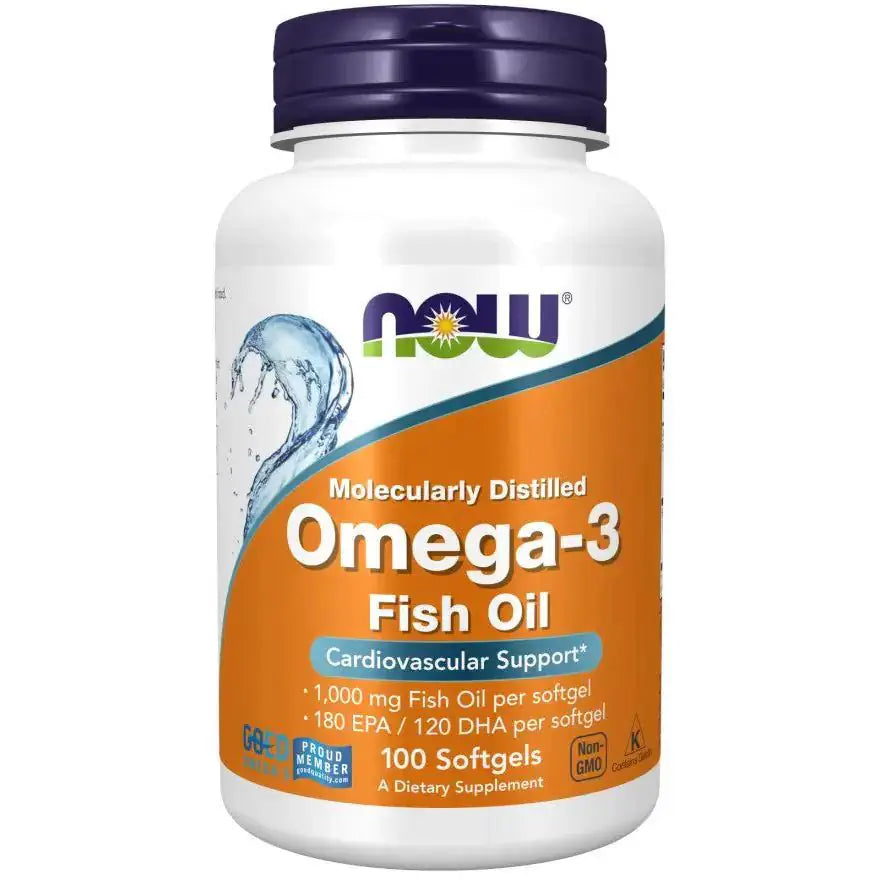 Omega-3 Fish Oil 1000 mg 100kaps, NOW Foods