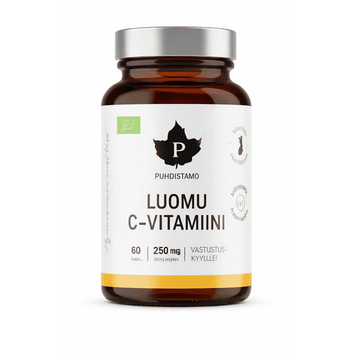 Luomu C-vitamiini 250mg 60 kaps, Puhdistamo