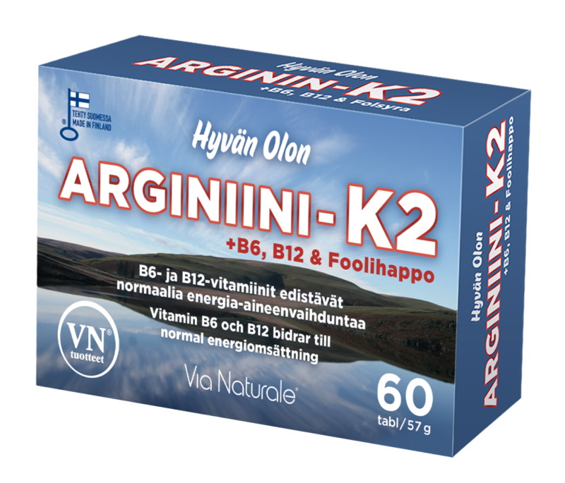 Hyvän Olon Arginiini – K2 60tabl, Via Naturale