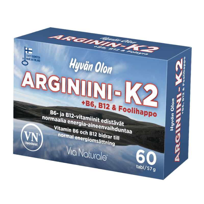 Hyvän Olon Arginiini – K2 60tabl, Via Naturale