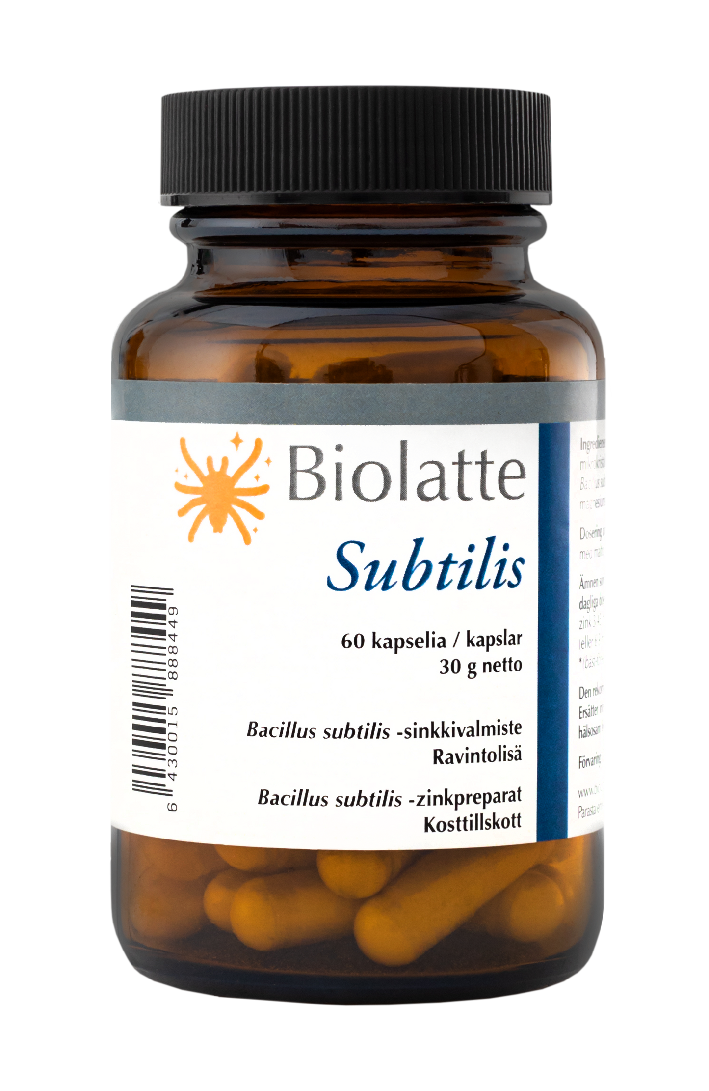 Biolatte Subtilis Bacillus subtilis +Zn 60 kaps.