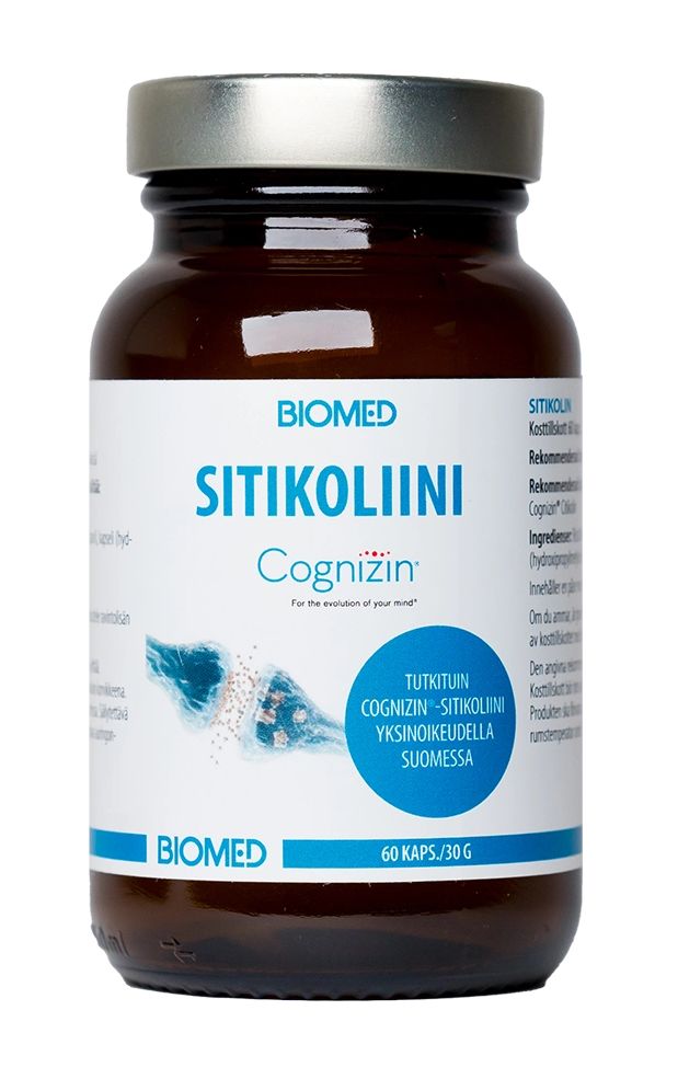 Sitikoliini Cognizin 250mg aivot muisti 60kaps., Biomed