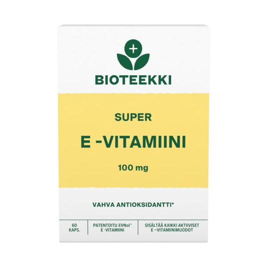 E-vitamiini Super 100mg 60kaps., Bioteekki