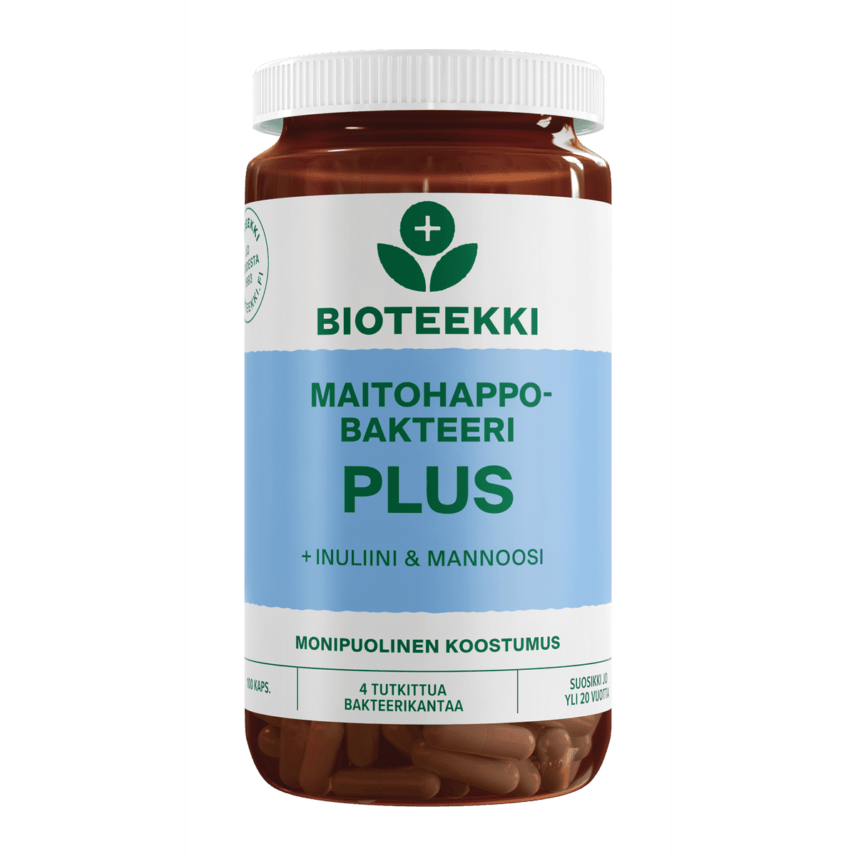Maitohappobakteeri Plus 100 kaps, Bioteekki