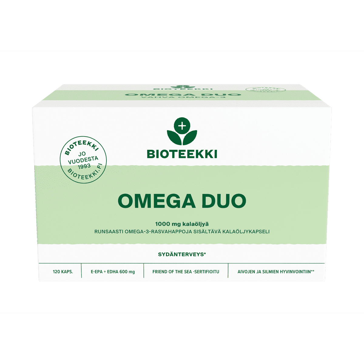 Omega-3 Duo 650mg E-EPA + E-DHA 120 kaps, Bioteekki
