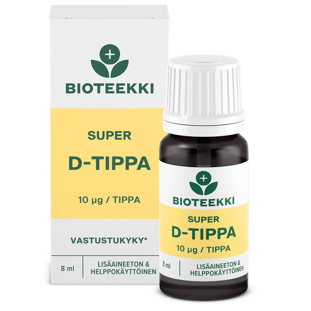 Super D-tippa 10µg 8 ml/280 tippaa, Bioteekki