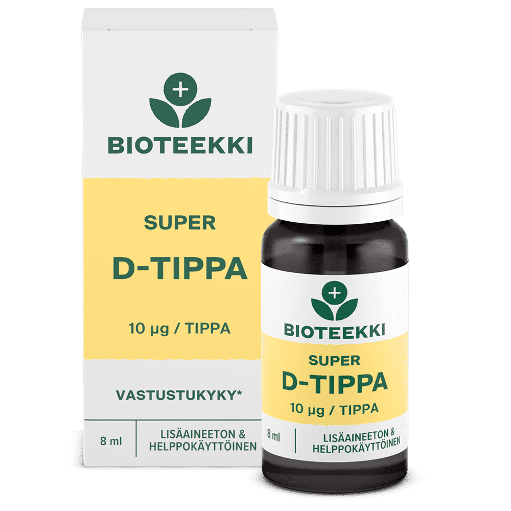 Super D-tippa 10µg 8 ml/280 tippaa, Bioteekki