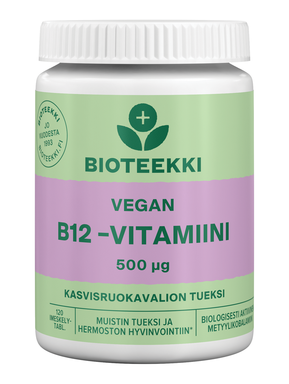 Vegan B12-vitamiini 500 μg 120 imeskelytabl, Bioteekki