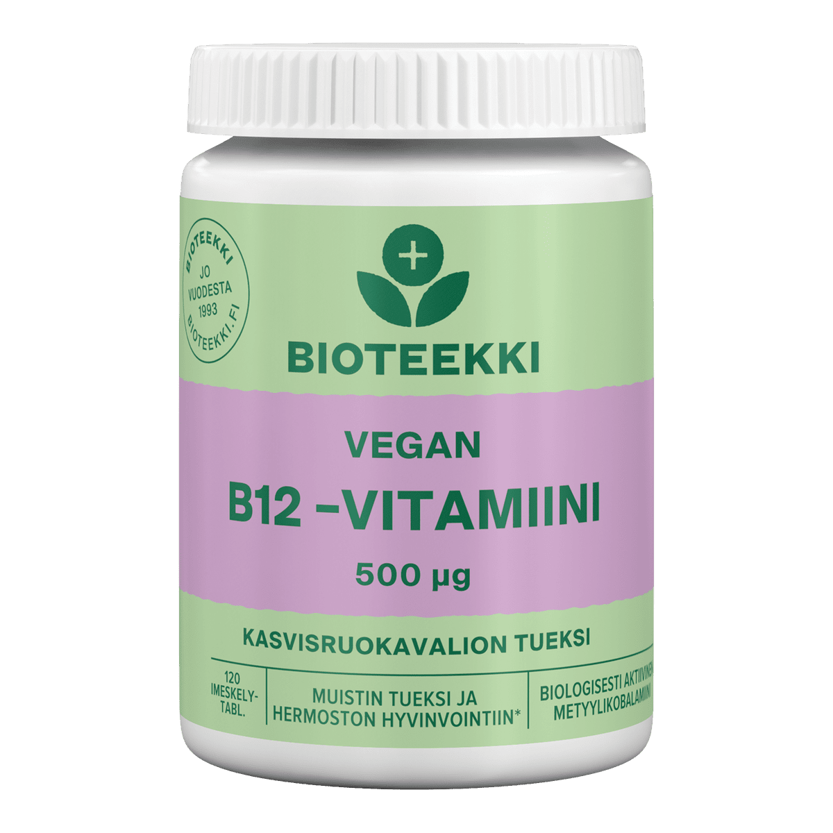 Vegan B12-vitamiini 500 μg 120 imeskelytabl, Bioteekki