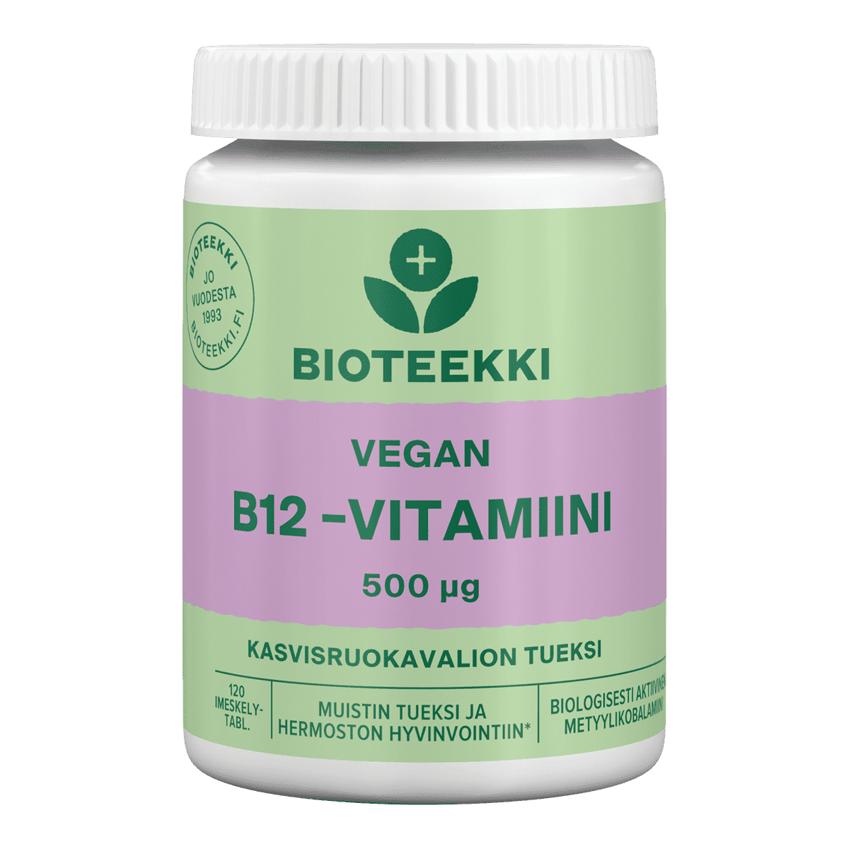 Vegan B12-vitamiini 500 μg 120 imeskelytabl, Bioteekki