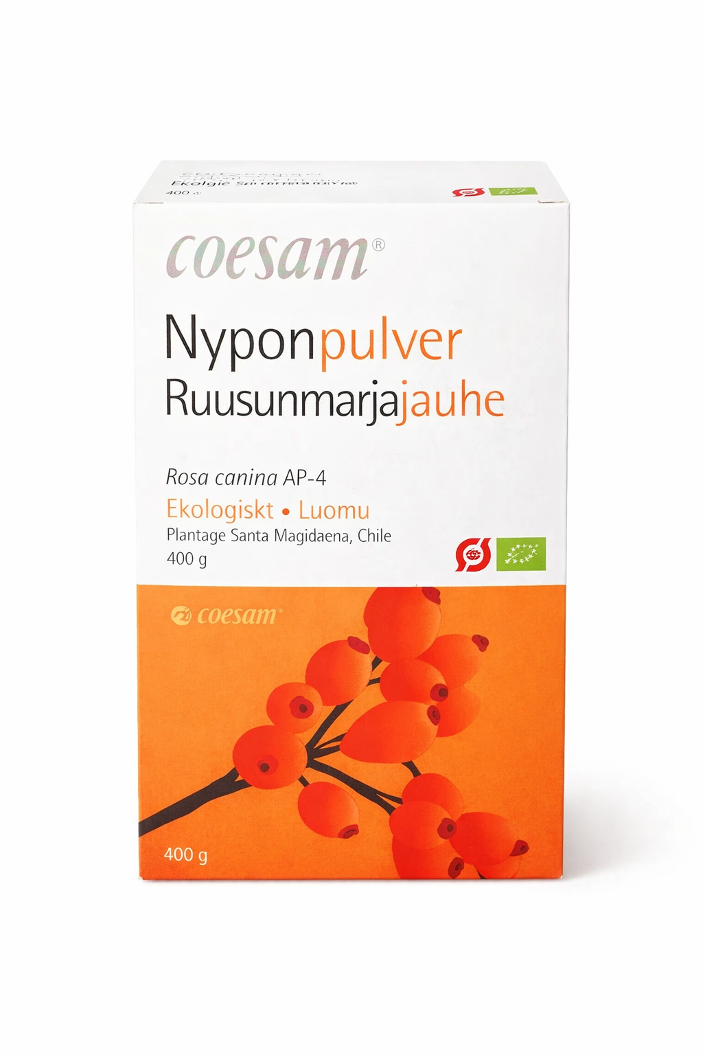 Ruusunmarjajauhe luomu 400g, Coesam