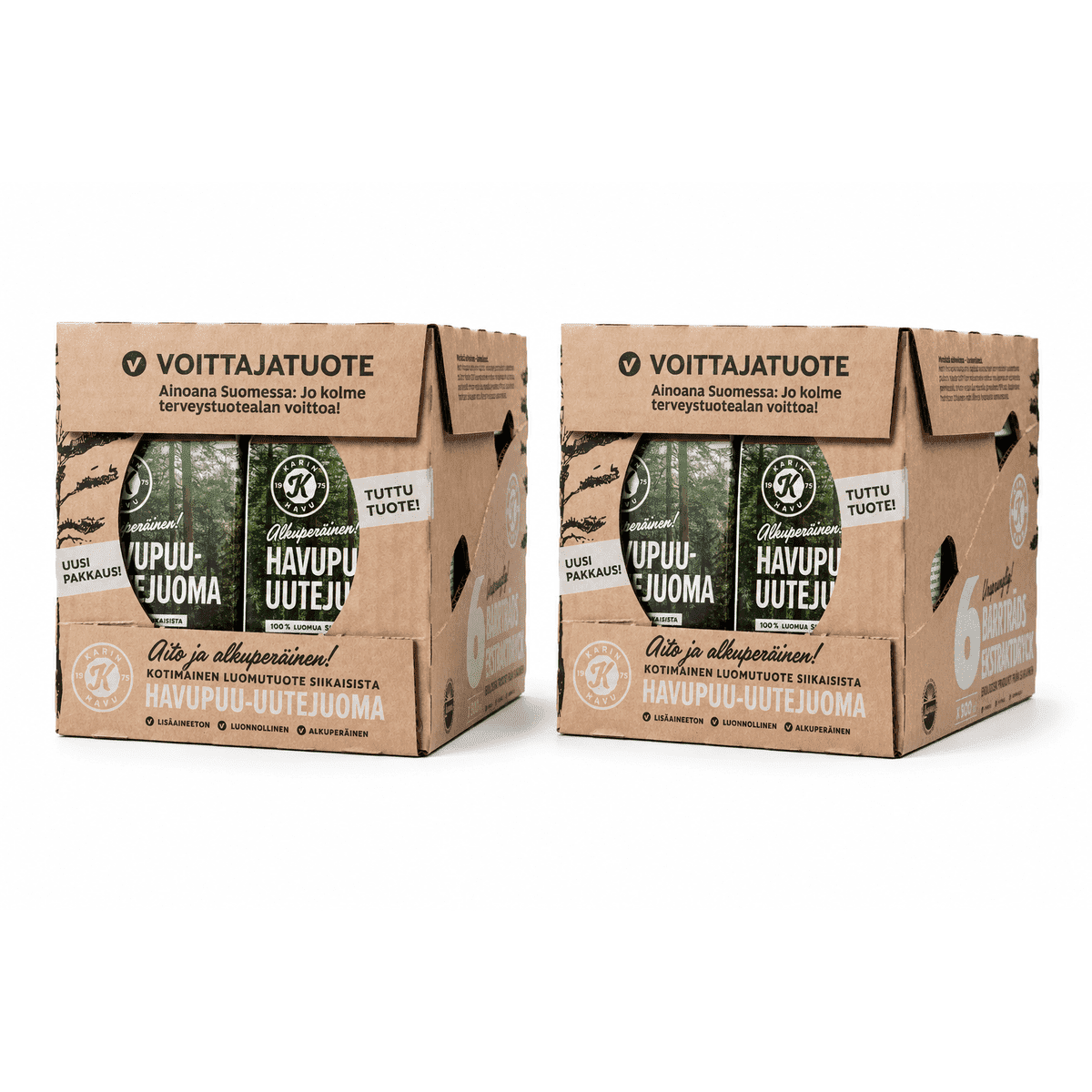 Karin Havupuu-Uutejuoma Luomu 2 x 6-pack (12 x 500 ml), Säästöpakkaus