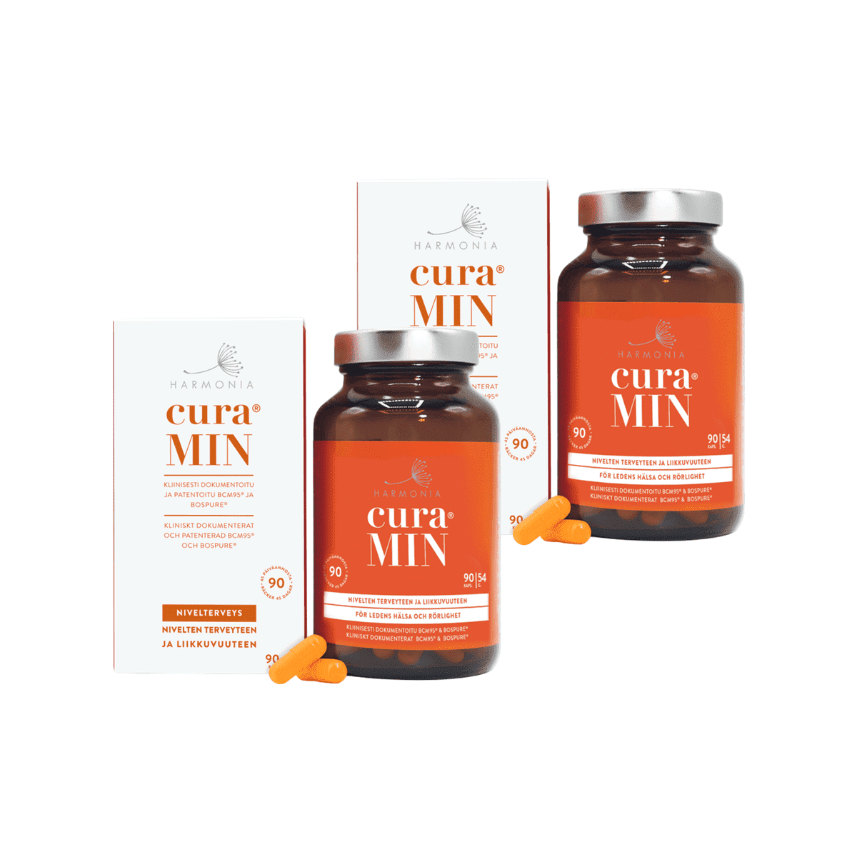 Curamin Boswellia 2 x 90 kaps, Säästöpakkaus, Harmonia