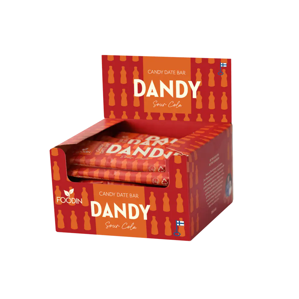 Dandy Candy Date Bar Sour Cola 35g x 18kpl, Foodin - Säästöpakkaus