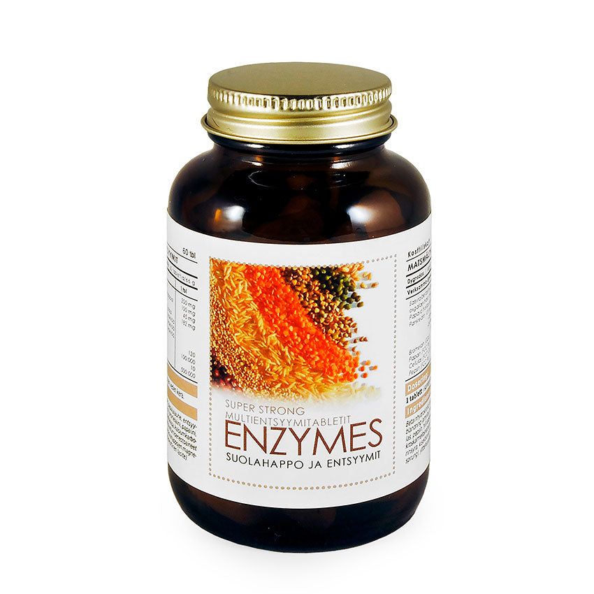 Enzymes – suolahappo ja entsyymit, 60 tabl, Aboa Medica päiväys 11/26