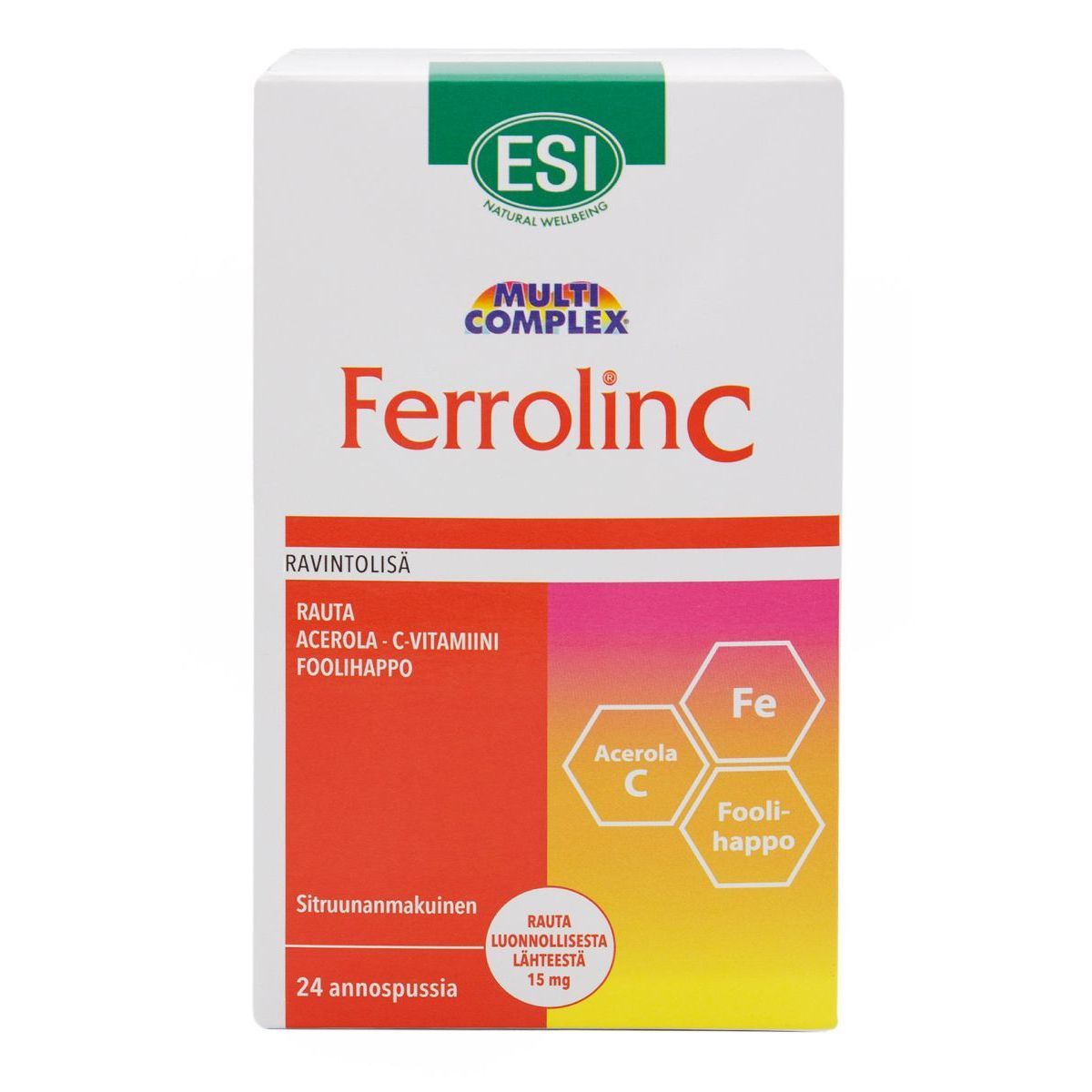 Ferrolin C Vege rauta rautapidolaatti 24 pss, ESI