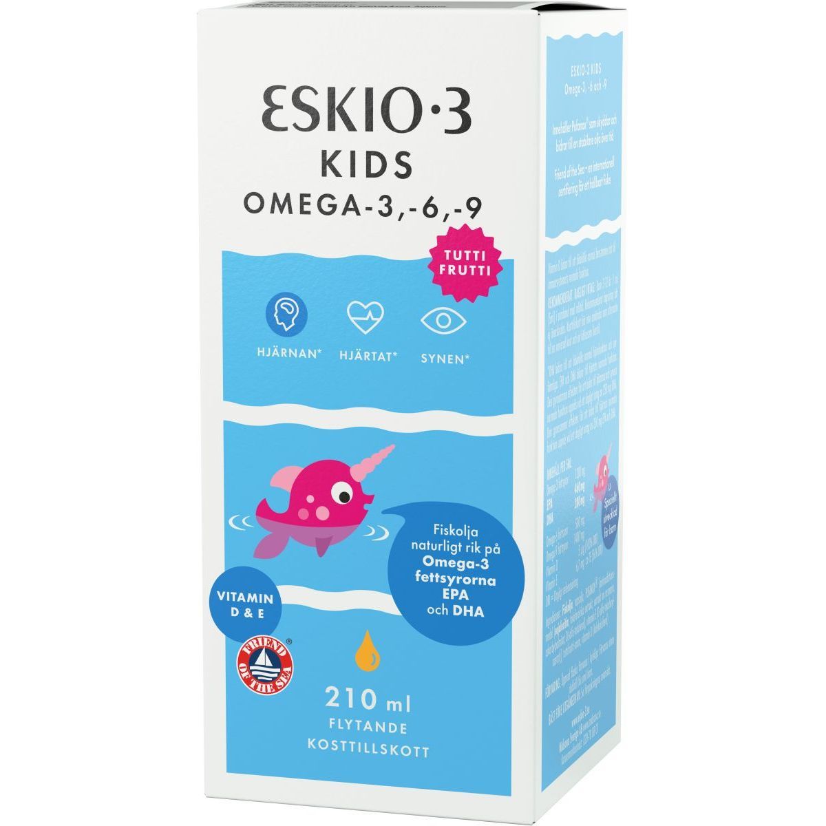 Eskio-3 Kids, Omega-3-6-9 Kalaöljy 210ml