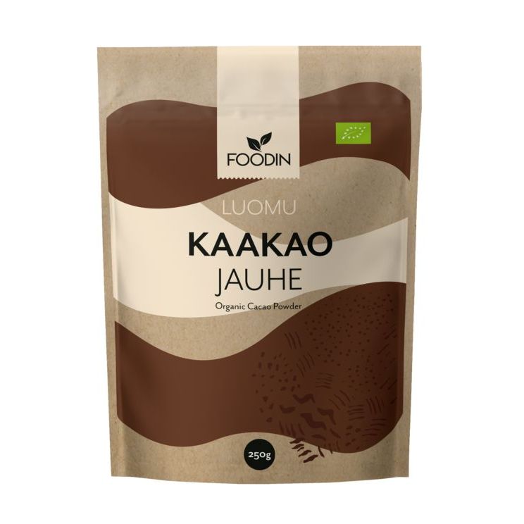 Kaakaojauhe Raaka, Luomu 250g, Foodin