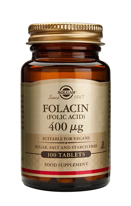 Foolihappo 400µg 100tabl., Solgar