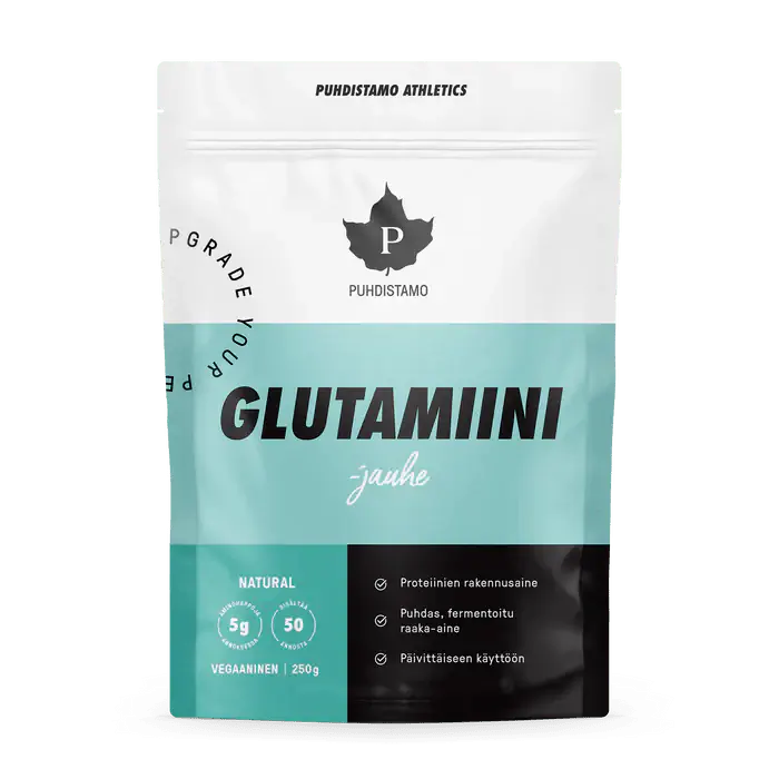Glutamiini- jauhe 250 g, Puhdistamo