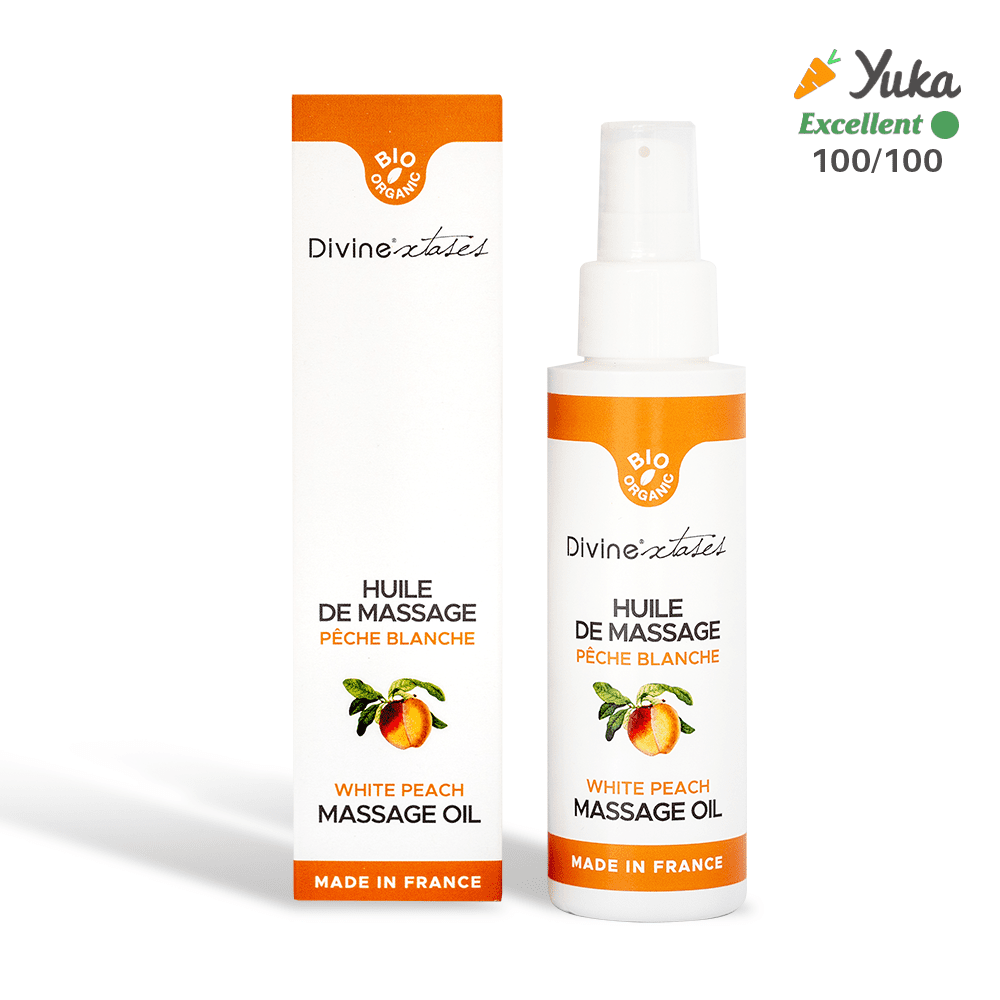 Oil White Peach – Luomuhierontaöljy 100 ml, Divinextases