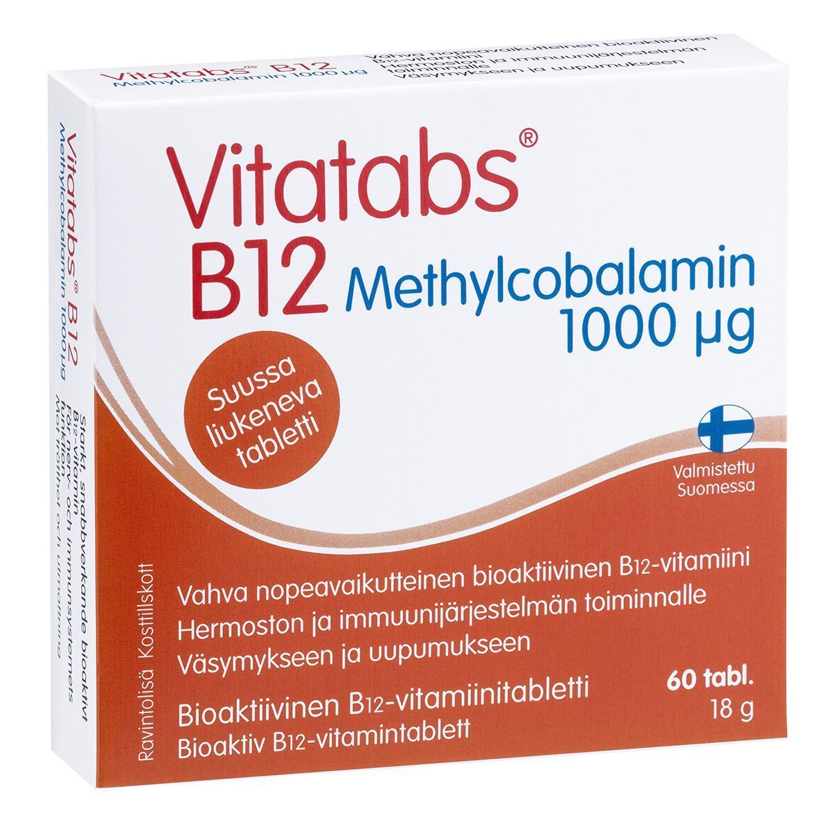 Vitatabs B12-vitamiini Metyylikobalamiini 1000µg 60tabl.