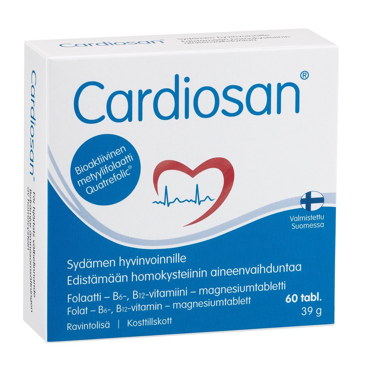 Cardiosan Folaatti-, B6- & B12-vitamiini-magnesiumtabletti 60tabl.